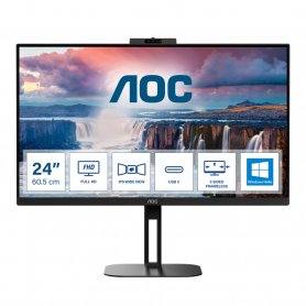 MONITOR AOC 24 24V5CW/BK IPS FHD 75HZ FREES UHAS USB-C WEBCAM