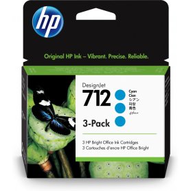 TINTA HP 712 PACK 3 CIAN