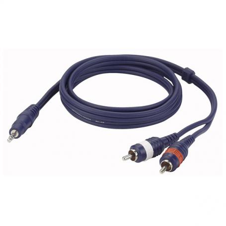 DAP FL30 - stereo mini Jack > 2 RCA Male L/R 1,5 m - Imagen 1