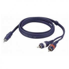 DAP FL30 - stereo mini Jack > 2 RCA Male L/R 3 m - Imagen 1