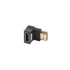 ADAPTADOR 8K LANBERG HDMI(M) A HDMI(H) ANGULO ABAJO ALUMINIO PLATA