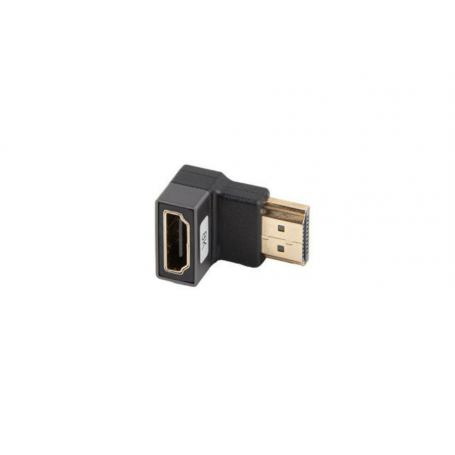 ADAPTADOR 8K LANBERG HDMI(M) A HDMI(H) ANGULO ABAJO ALUMINIO PLATA