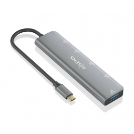 HUB AISENS USB 3.2 GEN1 USB-C/M-USB-C PD100W/H-USB-C/H-3XUSB-A/H