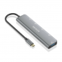 HUB AISENS USB 3.2 GEN1 USB-C/M-USB-C PD100W/H-USB-C/H-3XUSB-A/H