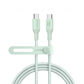 CABLE ANKER 544 USB-C TO USB-C CABLE (6FT 140W BIO-NYLON GREEN)