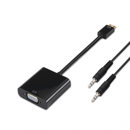 CONVERSOR AISENS MINI HDMI C/M A SVGA/H+AUDIO JACK 3.5/H 10CM+1.0M