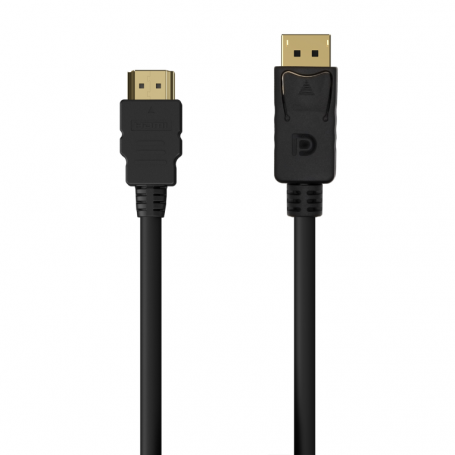 CABLE CONVERSOR AISENS DISPLAYPORT A HDMI DP/M-HDMI/M NEGRO 0.5M