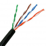 BOBINA CABLE RED AISENS EXTERIOR IMPERMEABLE RJ45 CAT.5E UTP 100M RIGIDO