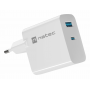 CARGADOR NATEC RIBERA GAN 65W PD3.0 QC3.0 1XUSB-A + 1XUSB-C BLANCO