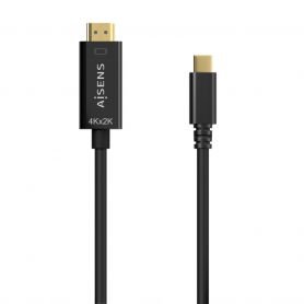 CABLE CONVERSOR AISENS 4K30HZ USB-C/M-HDMI/M NEGRO 0.8M