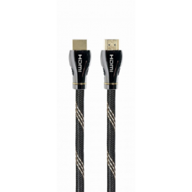 CABLE HDMI 2.1 8K 60HZ GEMBIRD CCBP-HDMI8K-2M PREMIUM TRENZADO ETHERNET 2M NEGRO