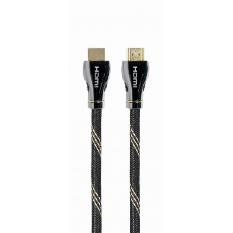 CABLE HDMI 2.1 8K 60HZ GEMBIRD CCBP-HDMI8K-2M PREMIUM TRENZADO ETHERNET 2M NEGRO