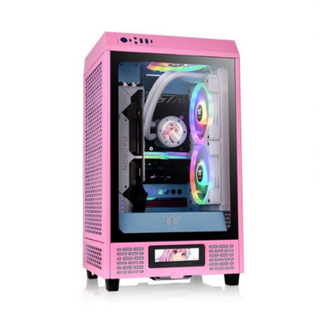 CAJA THERMALTAKE THE TOWER 200 BUBBLE PINK MINI-ITX 2XUSB 3.0 SIN FUENTE ROSA