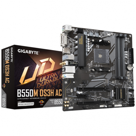 PLACA BASE GIGABYTE B550M DS3H AC AM4 MATX 4XDDR4