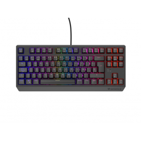 TECLADO GAMING GENESIS THOR230 TKL RGB MECANICO NEGRO SWITCH OUTEMUROJO HOT SWAP