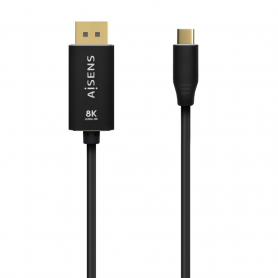 CABLE CONVERSOR AISENS ALUMINIO USB-C A DISPLAYPORT 8K60HZ 0.8M