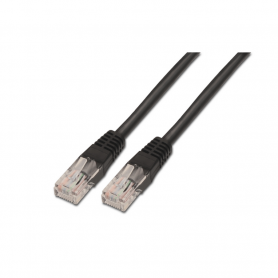 CABLE RED AISENS LATIGUILLO RJ45 CAT.5E UTP AWG24 NEGRO 3.0M