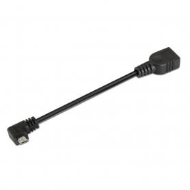 CABLE USB 2.0 AISENS OTG ACODADO MICRO B/M-A/H NEGRO 15CM