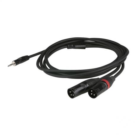 DAP FLX46 - stereo mini Jack > 2 XLR/M 3p. Cuerpo con conector Jack empotrado, 1,5 m - Imagen 1