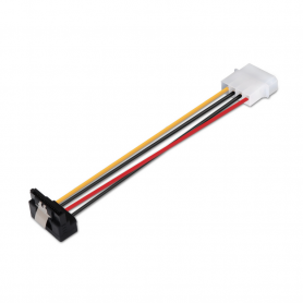 CABLE AISENS SATA ALIM ACODADO ANCLAJES MOLEX 4PIN M-SATA/H 16CM