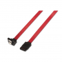 CABLE AISENS SATA III DATOS 6G DATOS ACODADO ANCLAJES ROJO 0.5M