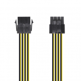 CABLE ALIMENTACION AISENS 8PIN H-4+4PIN M 30CM