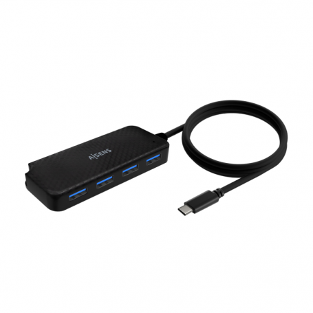 HUB AISENS USB 3.1 USB-C USB-C/M-4XTIPO A/H NEGRO 60CM