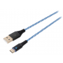 CABLE DE CARGA EGOGEAR SCH10 TYPE-C 3M TRENZADO BLANCO/AZUL-PS5