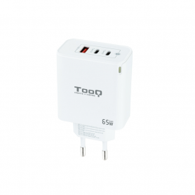 CARGADOR DE PARED TOOQ GAN 2USB-C PD USB-A QC 65W