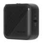 CARGADOR PORTATIL TARGUS 65 W GAN CHARGER - MULTI PORT - WITH TRAVEL ADAPTERS