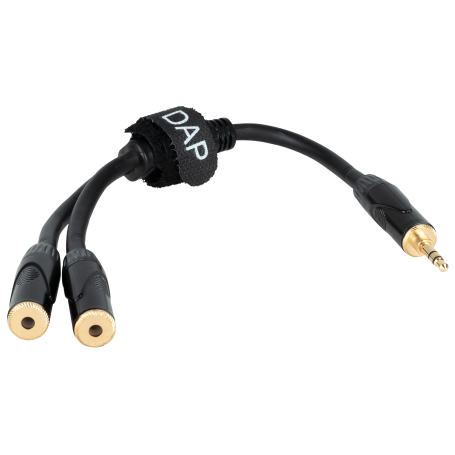 DAP FLA5 – male stereo mini-jack to 2 female stereo mini-jack 0,3 m, negro