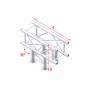 Milos Pro-30 Square F Truss - T-Cross 3-way - 50 cm QTF35sp - 90° corner - silver - F