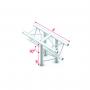 Milos Pro-30 Triangle G Truss - T-Cross vertical 3-way - apex down - 50 cm ATU35sp - 90° corner - silver - G