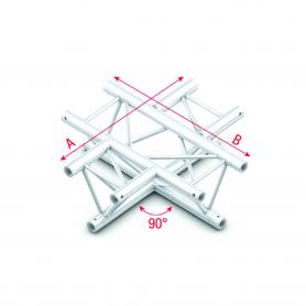 Milos Pro-30 Triangle G Truss - Cross 4-way - 50 cm ACU41sp - 90° corner - silver - G