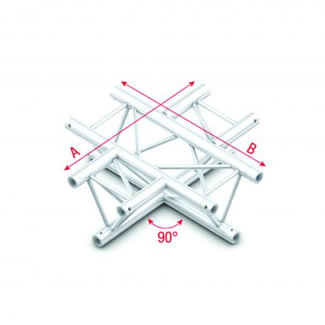 Milos Pro-30 Triangle G Truss - Cross 4-way - 50 cm ACU41sp - 90° corner - silver - G