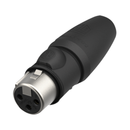 Neutrik XLR 3P Connector - female TOP Contactos de oro - carcasa de aluminio inoxidable