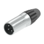 Seetronic XLR 3P Connector - male Contactos chapados en plata - carcasa de níquel