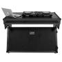 U91072BL -ULTIMATE FLIGHT CASE PORTABLE Z-STYLE DJ TABLE BLACK PLUS (WHEELS)