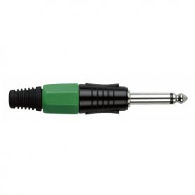 DAP 6.3 mm Jackplug Mono, Black housing Cápsula verde - Imagen 1