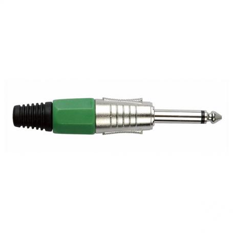 DAP 6.3 mm Jackplug Mono, Nickel housing Cápsula verde - Imagen 1