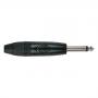 DAP 6.3mm Jack X-type Mono with black endcap Carcasa negra - Imagen 1