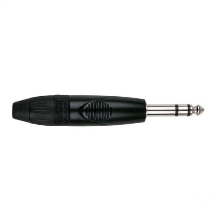 DAP 6.3mm Jack X-type Stereo with black endcap Carcasa negra - Imagen 1