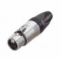 Neutrik XLR 3p. Connector Female Con carcasa de metal negro con contactos plateados - Imagen 1