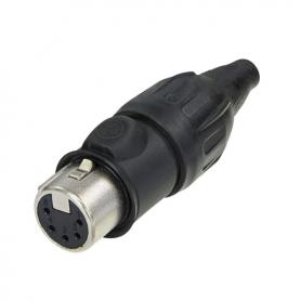 Neutrik XLR 5p. Connector Female TOP Contactos de oro, carcasa de aluminio inoxidable - Imagen 1