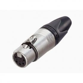 Neutrik XLR 5p. Connector Female Contactos de plata, carcasa de níquel - Imagen 1