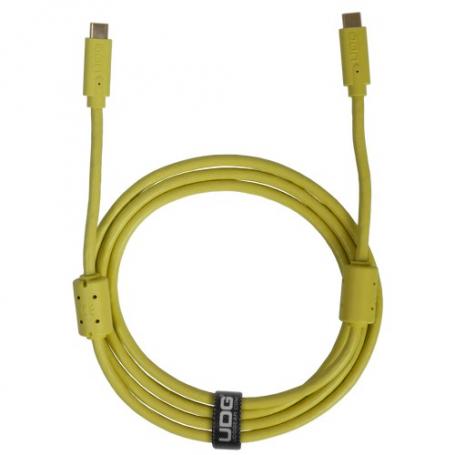 U99001YL - ULTIMATE AUDIO CABLE USB 3.2 C-C YELLOW STRAIGHT 1,5M