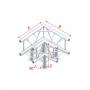 Milos Corner 3-way 90° Pro-30 Square P Truss - Imagen 1