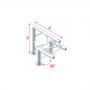 Milos Corner 90° apex up Pro-30 Triangle P Truss - Imagen 1