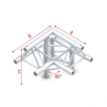 Milos Corner 90° down right, apex up Pro-30 Triangle P Truss - Imagen 1