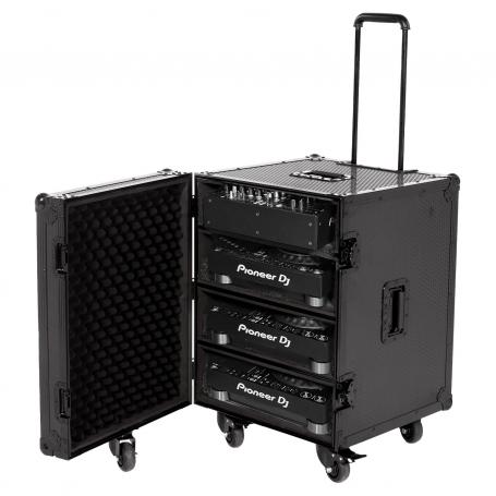 U91101BL - ULTIMATE FLIGHT CASE 4 CDJ/MIXER BLACK PLUS (T&SW)